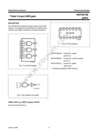 HEF4073BP Datasheet Page 2