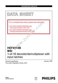 HEF4514BT Datasheet Cover