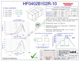 HF0402B102R-10 Datasheet Cover