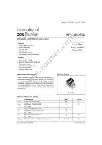 HFA04SD60STRR Datasheet Cover