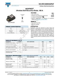 HFA180NH40 Datasheet Cover