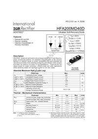 HFA200MD40D Datasheet Cover
