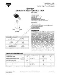 HFA30TA60C Datasheet Cover