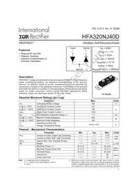 HFA320NJ40D Datasheet Cover