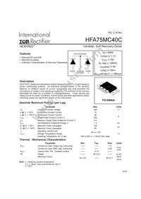 HFA75MC40C Datasheet Cover