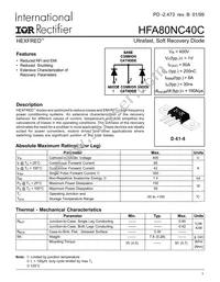 HFA80NC40C Datasheet Cover