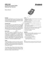 HFBR-5320Z Datasheet Cover