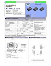 HG-8002JA 40.0000M-PCCXL3:ROHS Datasheet Cover