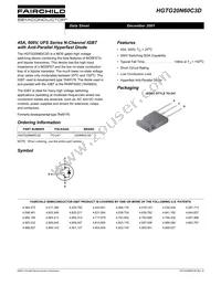 HGTG20N60C3D Datasheet Cover