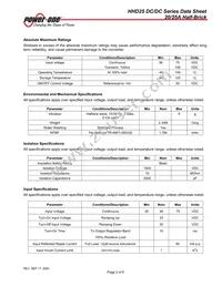 HHD25ZEB-N Datasheet Page 2