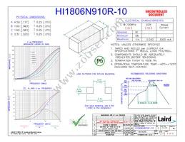 HI1806N910R-10 Datasheet Cover