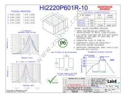 HI2220P601R-10 Datasheet Cover