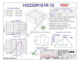 HI2220R181R-10 Datasheet Cover
