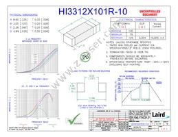 HI3312X101R-10 Datasheet Cover