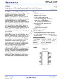 HIP6303CB-T Datasheet Cover