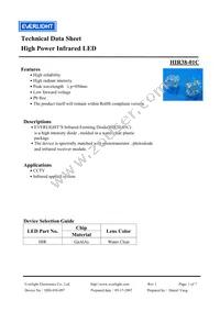 HIR38-01C Datasheet Cover