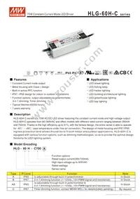 HLG-60H-C700B Datasheet Cover