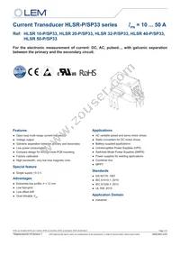 HLSR 50-P/SP33 Datasheet Cover