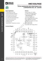 HMC1032LP6GE Datasheet Cover