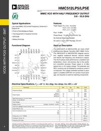 HMC512LP5E Datasheet Cover