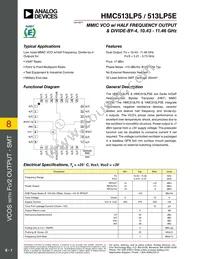 HMC513LP5ETR Datasheet Cover