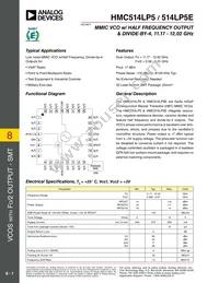 HMC514LP5ETR Datasheet Cover