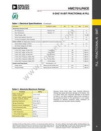 HMC701LP6CETR Datasheet Page 4
