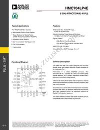 HMC704LP4E Datasheet Cover