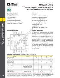 HMC721LP3ETR Datasheet Cover