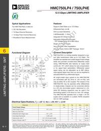 HMC750LP4E Datasheet Cover