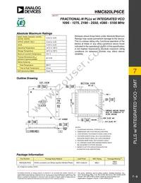 HMC820LP6CETR Datasheet Page 8