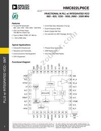 HMC822LP6CE Datasheet Cover