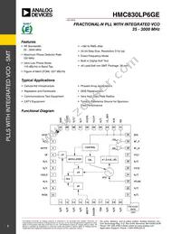 HMC830LP6GE Datasheet Cover