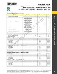 HMC834LP6GETR Datasheet Page 4