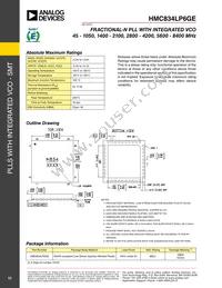 HMC834LP6GETR Datasheet Page 11
