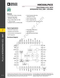 HMC836LP6CE Datasheet Cover