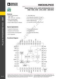 HMC839LP6CETR Datasheet Cover