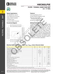 HMC892LP5E Datasheet Cover