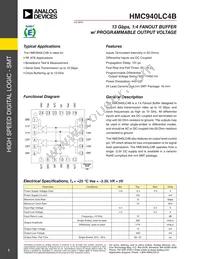 HMC940LC4BTR Datasheet Cover