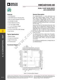 HMCAD1040-80 Datasheet Cover