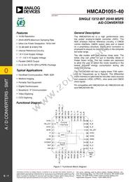 HMCAD1051-40 Datasheet Cover