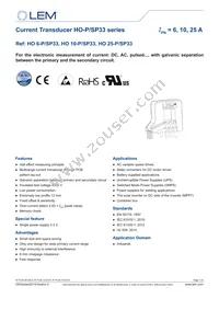 HO 10-P/SP33 Datasheet Cover