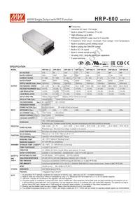 HRP-600-12 Datasheet Cover