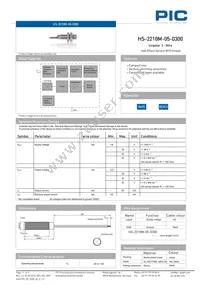 HS-2210M-05-0300 Datasheet Cover