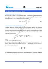 HS20116 Datasheet Page 18