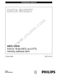 HSTL16918DGG Datasheet Cover