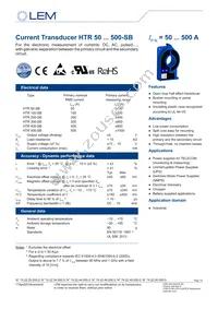 HTR 300-SB Datasheet Cover