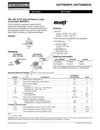 HUF76009D3ST Datasheet Cover