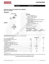 HUF76407D3ST Datasheet Page 2