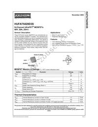 HUFA75429D3ST Datasheet Cover